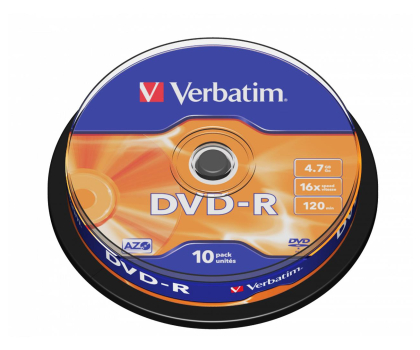 Płyta CD/DVD/Blu-Ray VERBATIM DVD-R 16x 4.7GB 10P CB 43523